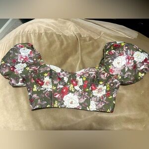 Forever 21 Dressy Floral Crop Top